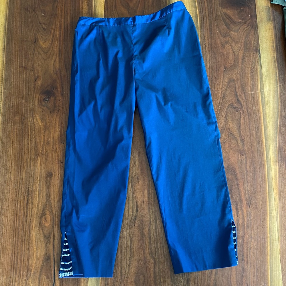 Apart Impressions Dress Capri Pants Blue SZ 10